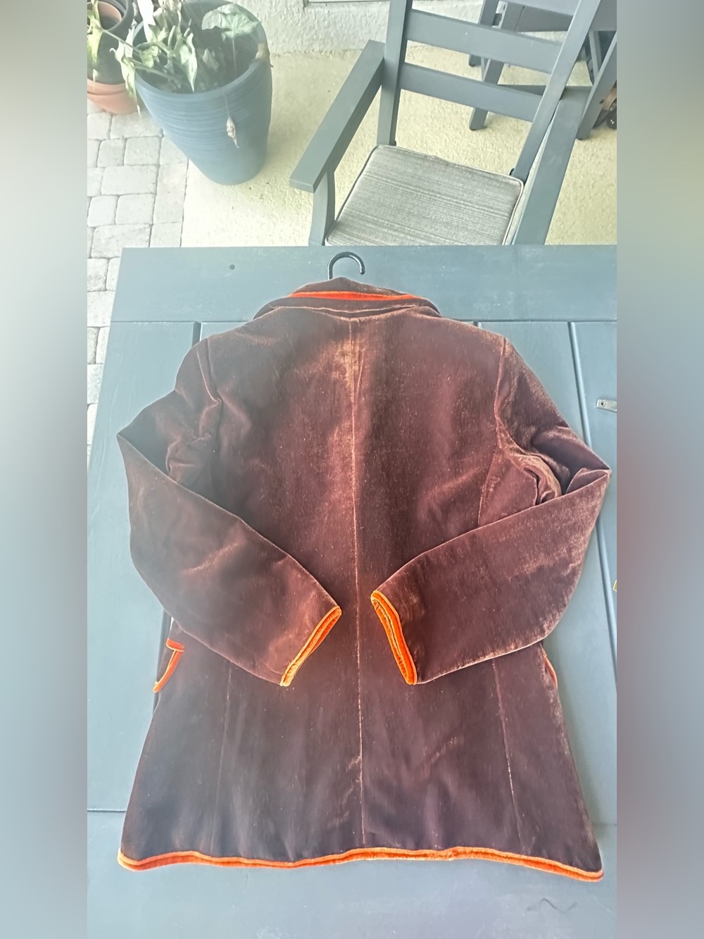 Oyrosy blazer Velvet with Orange Piping Size S - Picture 3 of 7
